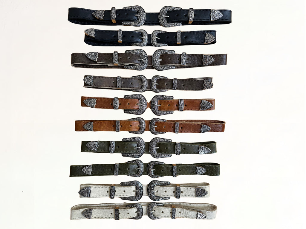 Cinturón Vaquero Doble de Cuero