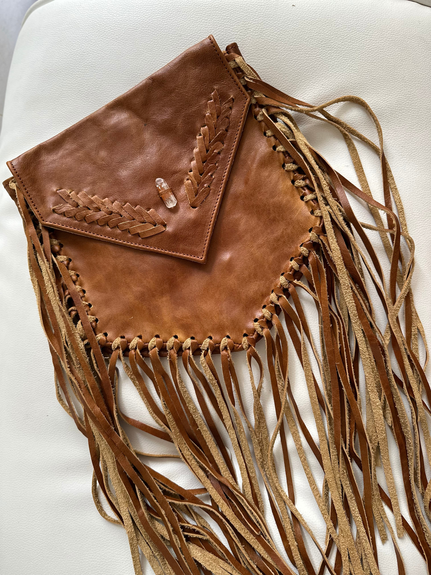 Andrómeda Bolsa de Cuero con flecos