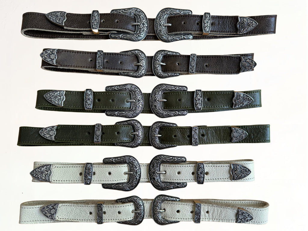 Cinturón Vaquero Doble de Cuero