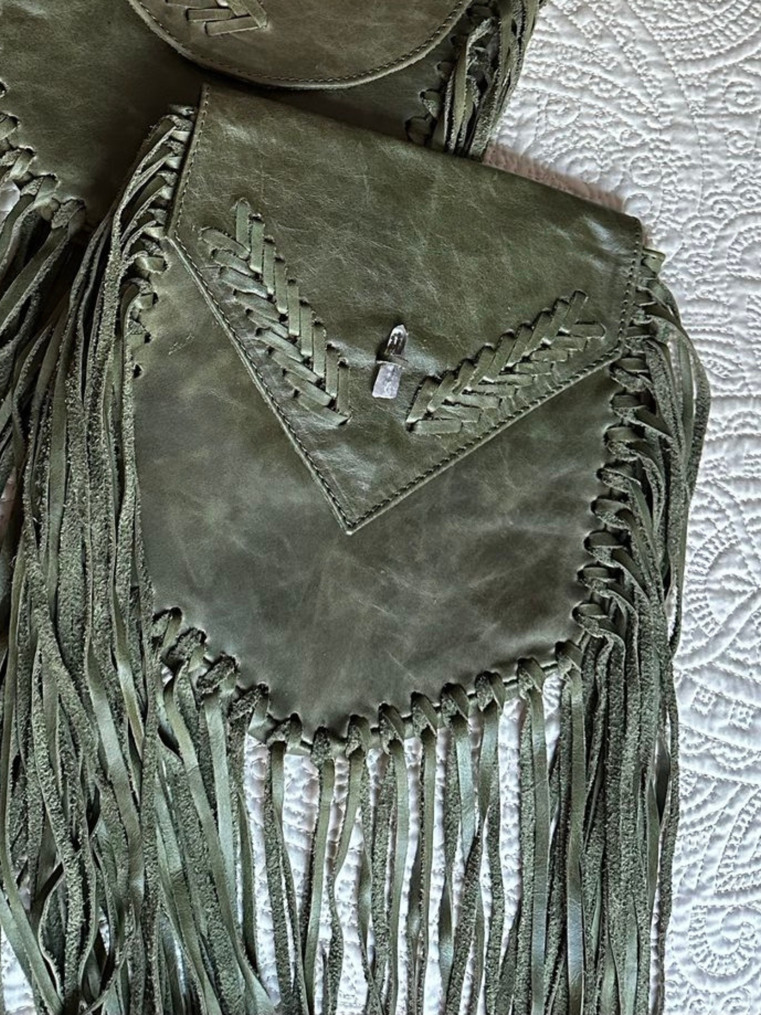 Andrómeda Bolsa de Cuero con flecos