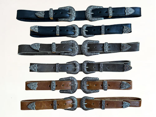 Cinturón Vaquero Doble de Cuero