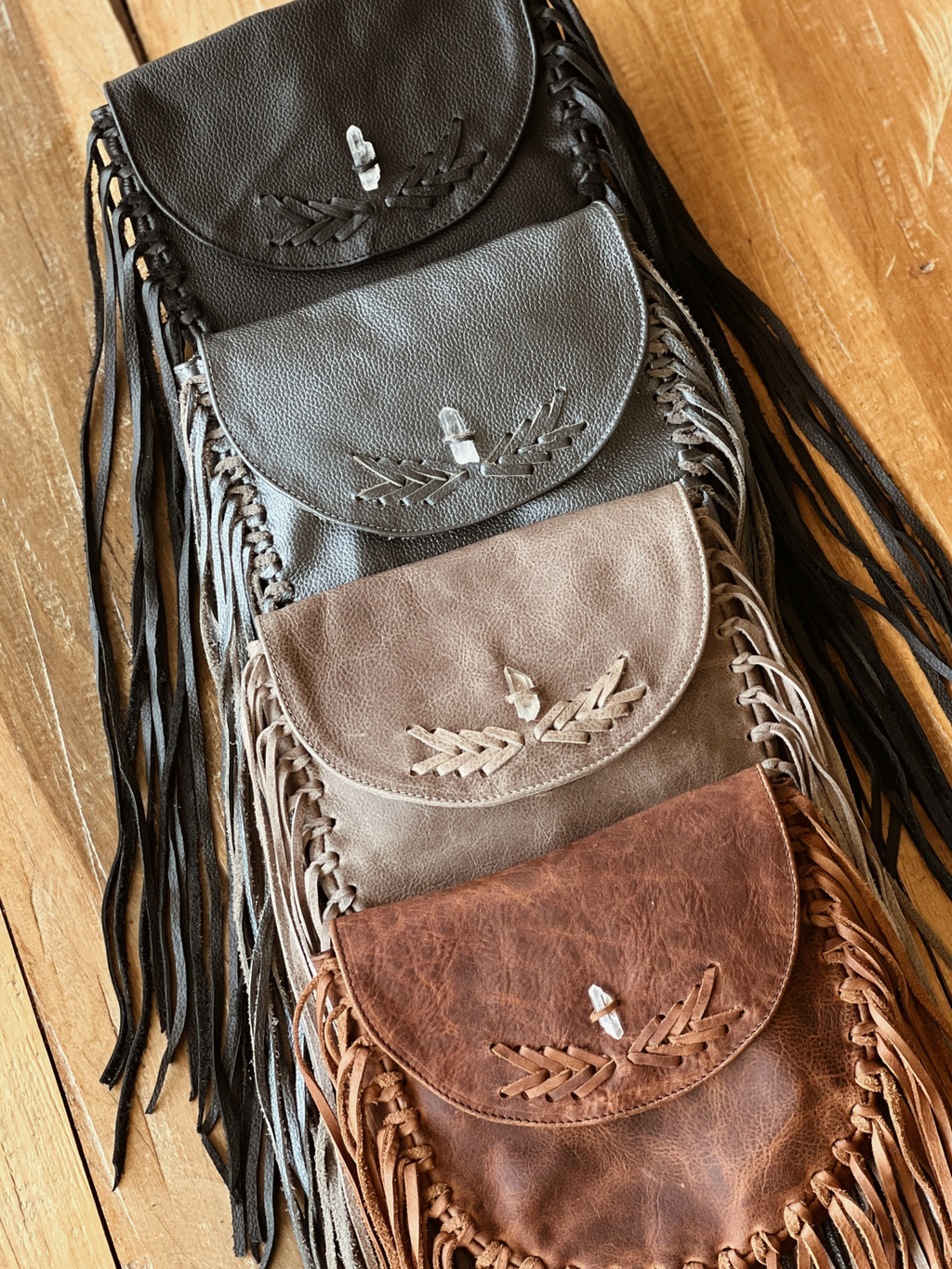 Sirio Bolsa de Cuero con Cuarzo