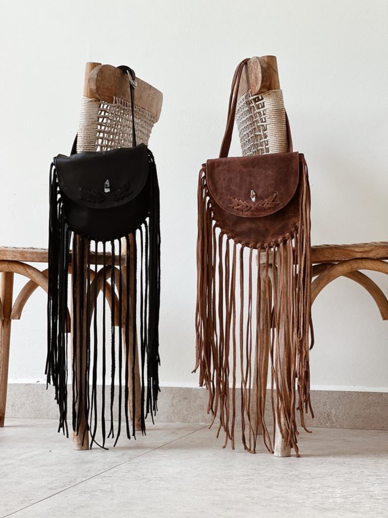 Sirio Bolsa de Cuero con Cuarzo