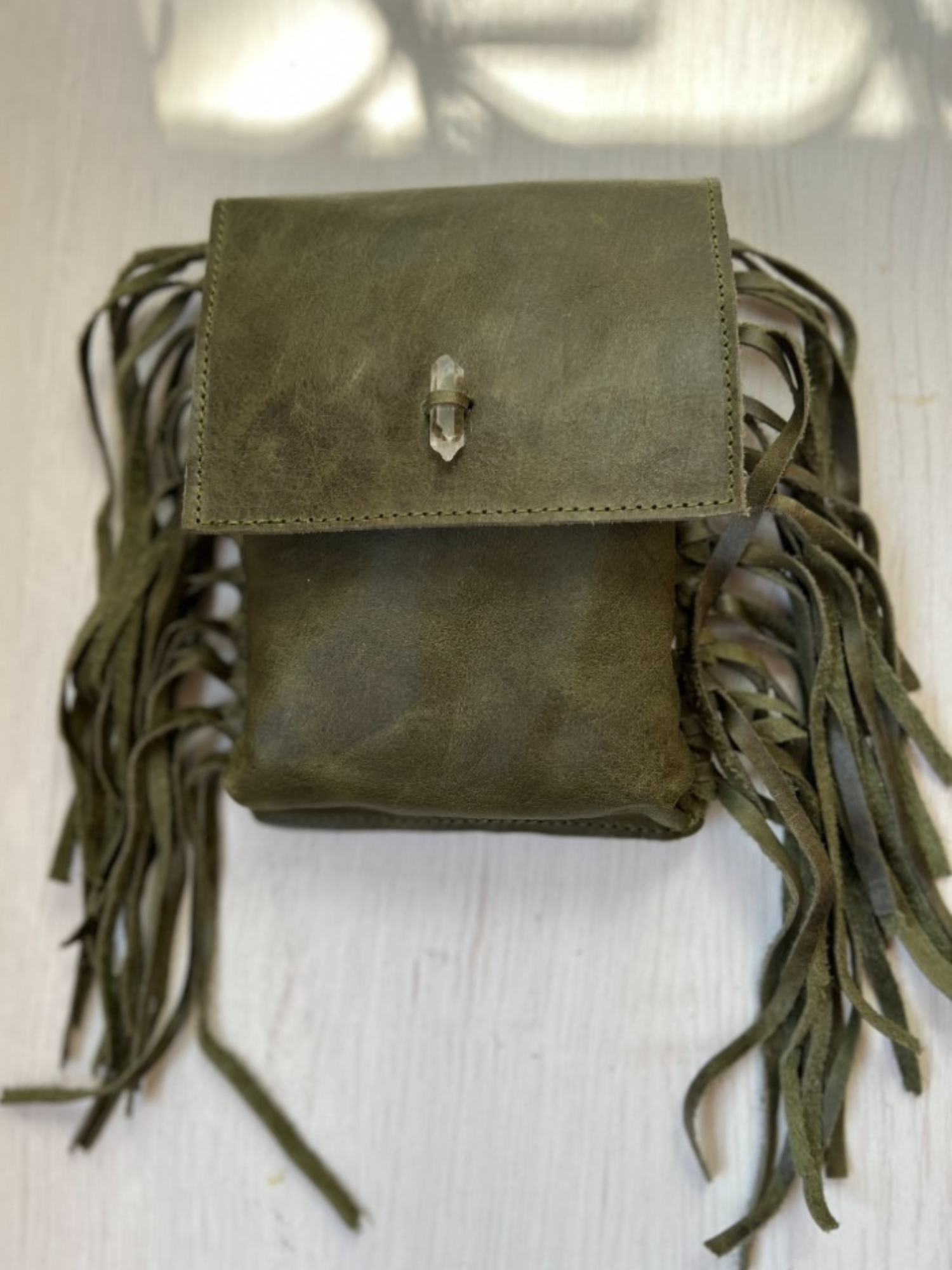 Orion Mini bolsa de Cuero con flecos