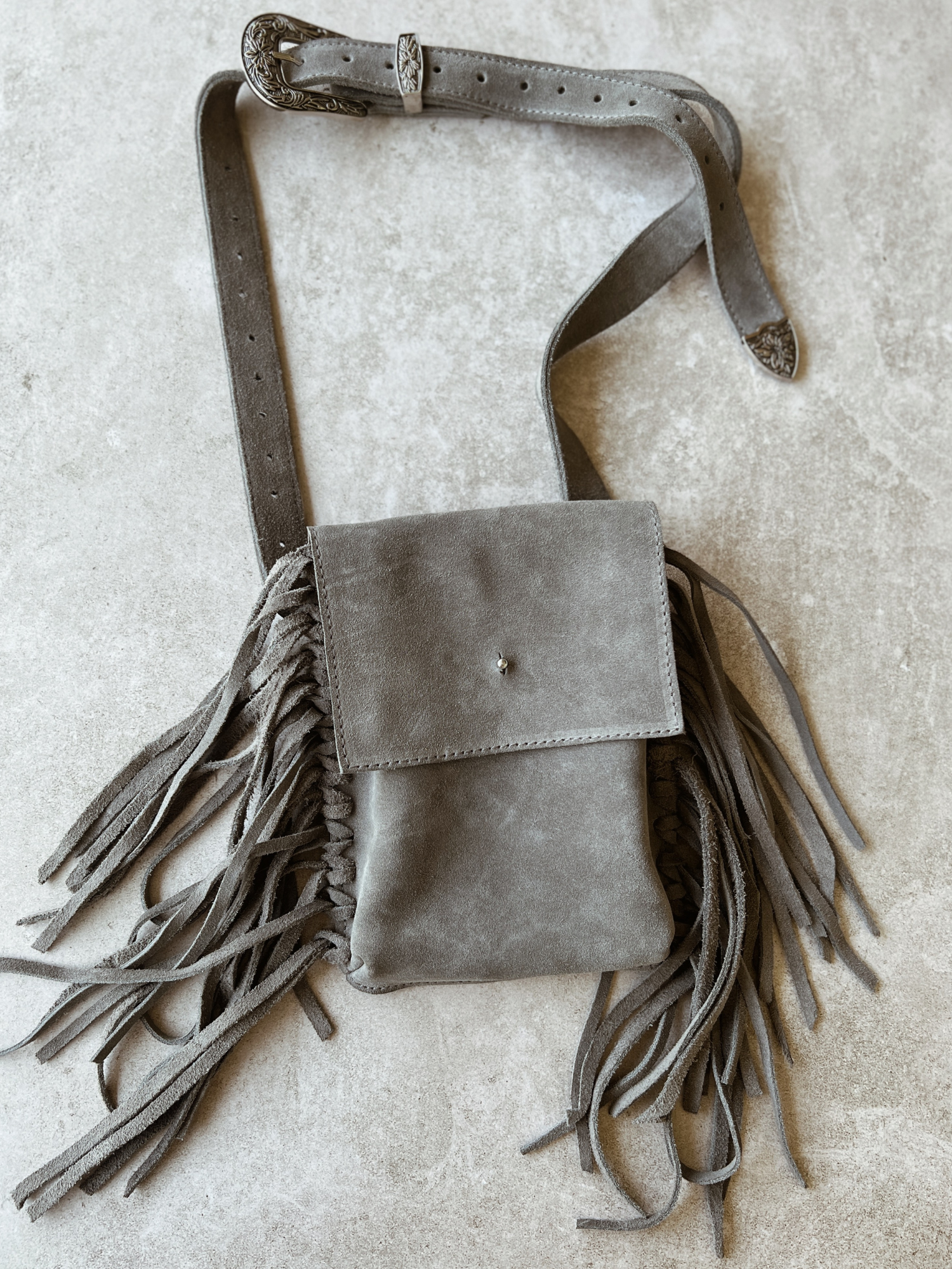 Orion Mini bolsa de Gamuza con flecos