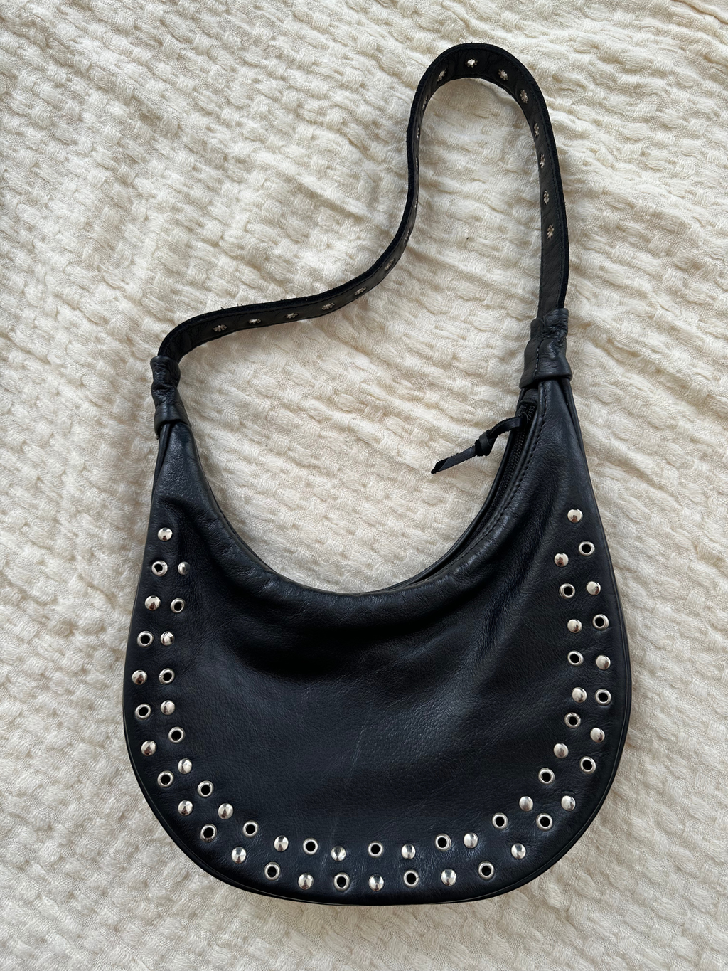 Luna Bolsa de hombro de Cuero