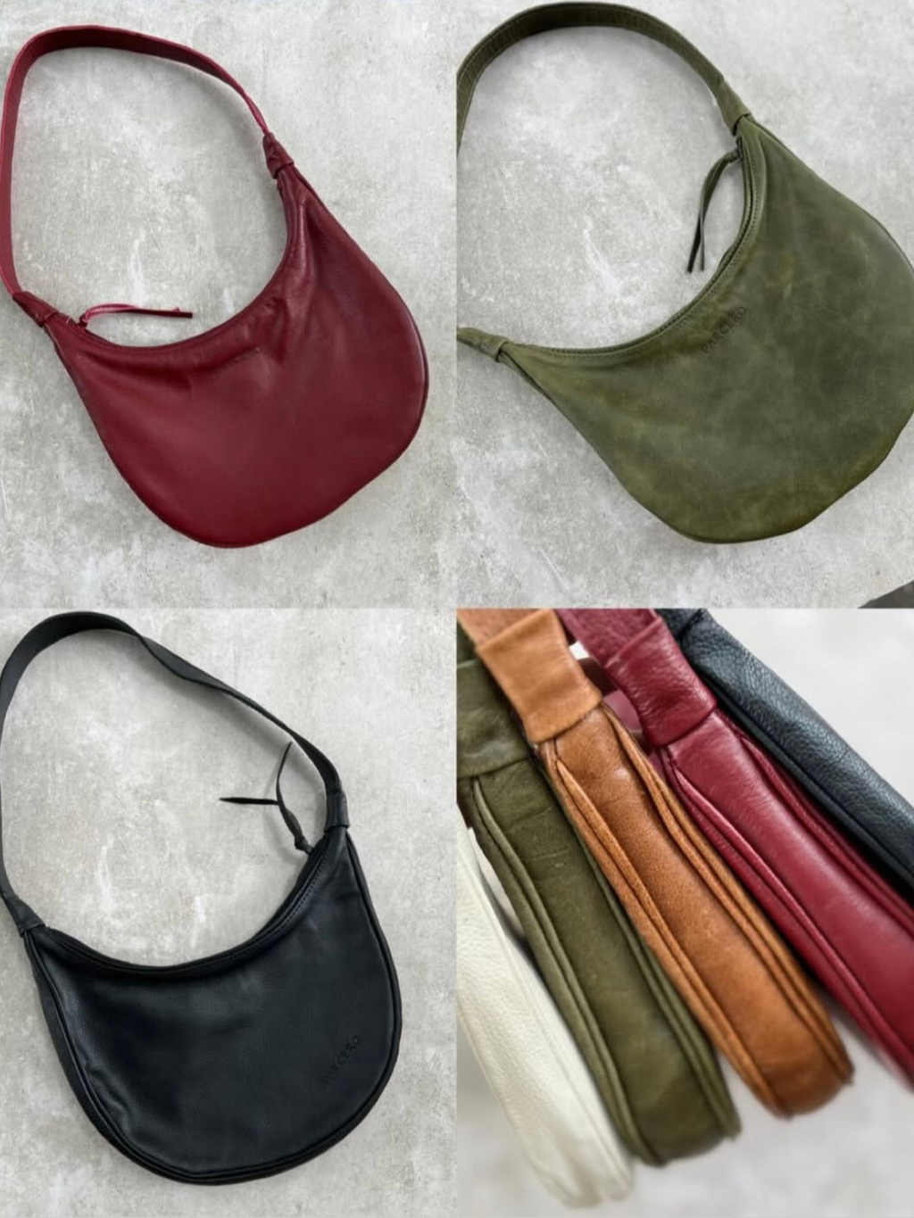 Luna Bolsa de hombro de Cuero