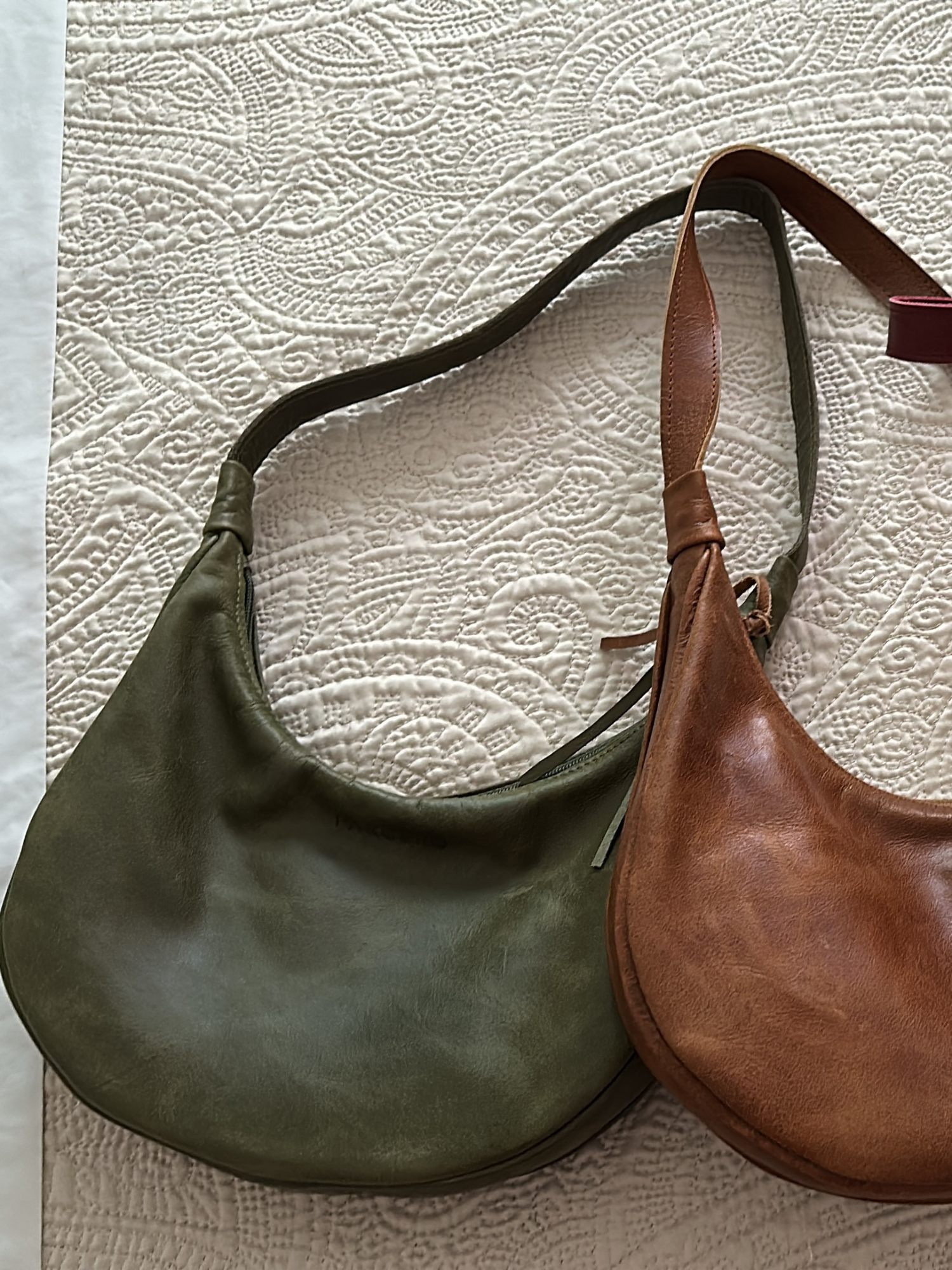 Luna Bolsa de hombro de Cuero