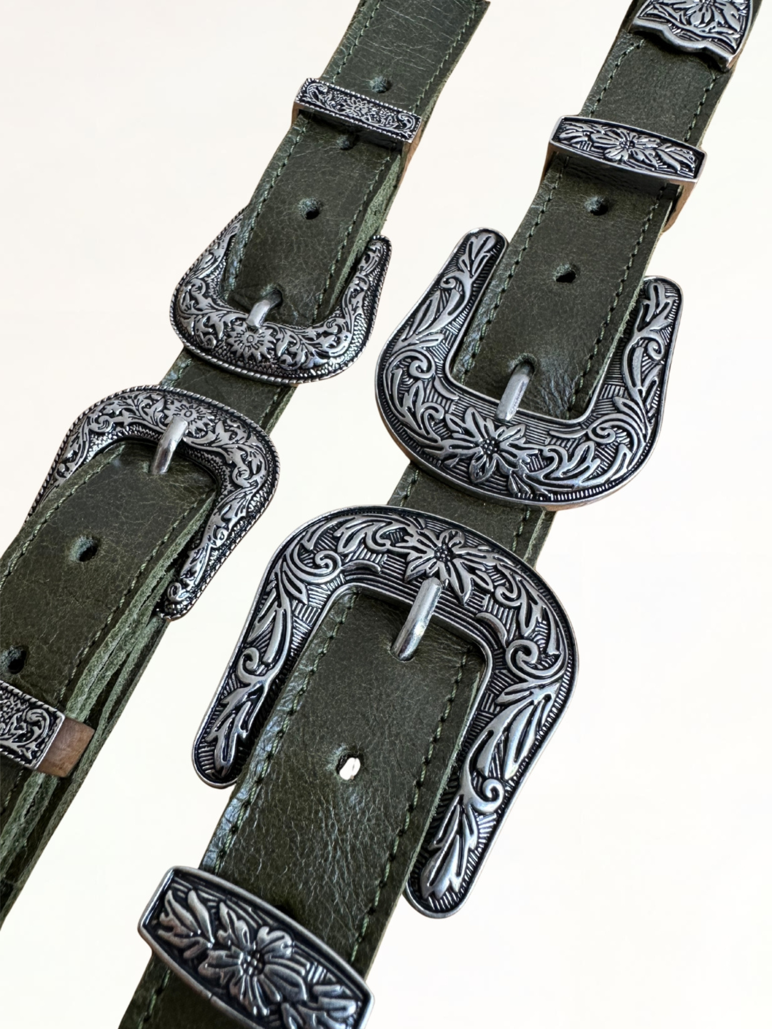 Cinturón Vaquero Doble de Cuero