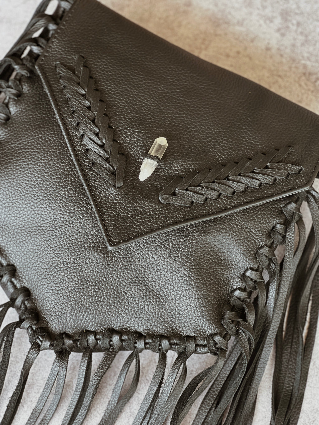 Andrómeda Bolsa de Cuero con flecos