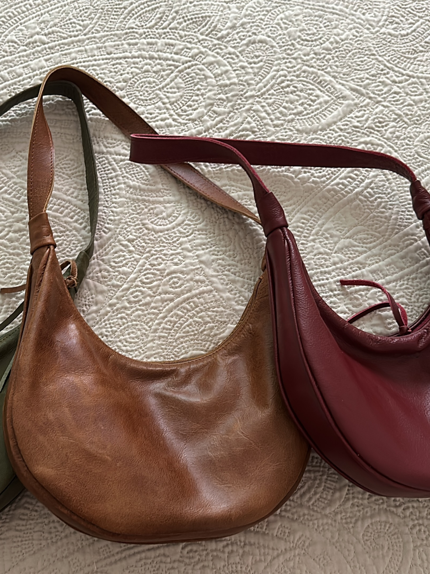 Luna Bolsa de hombro de Cuero