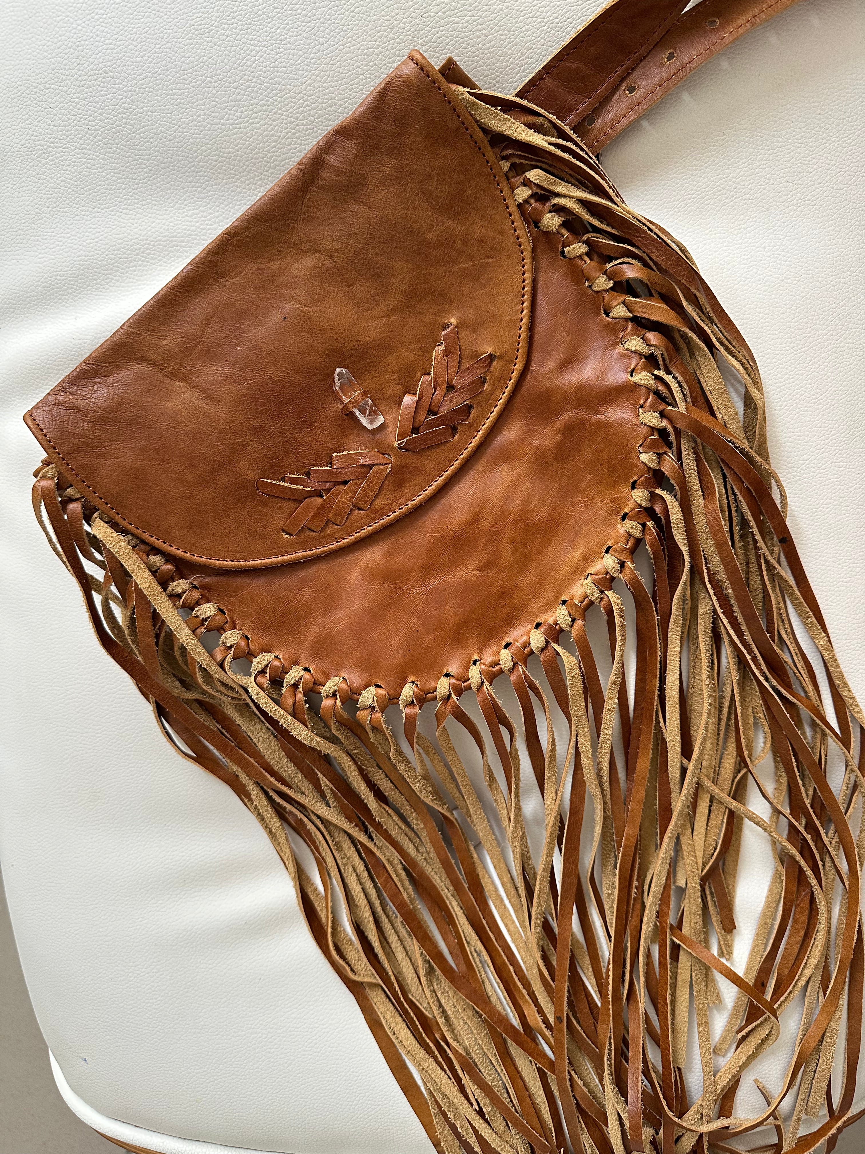 Sirio Bolsa de Cuero con Cuarzo