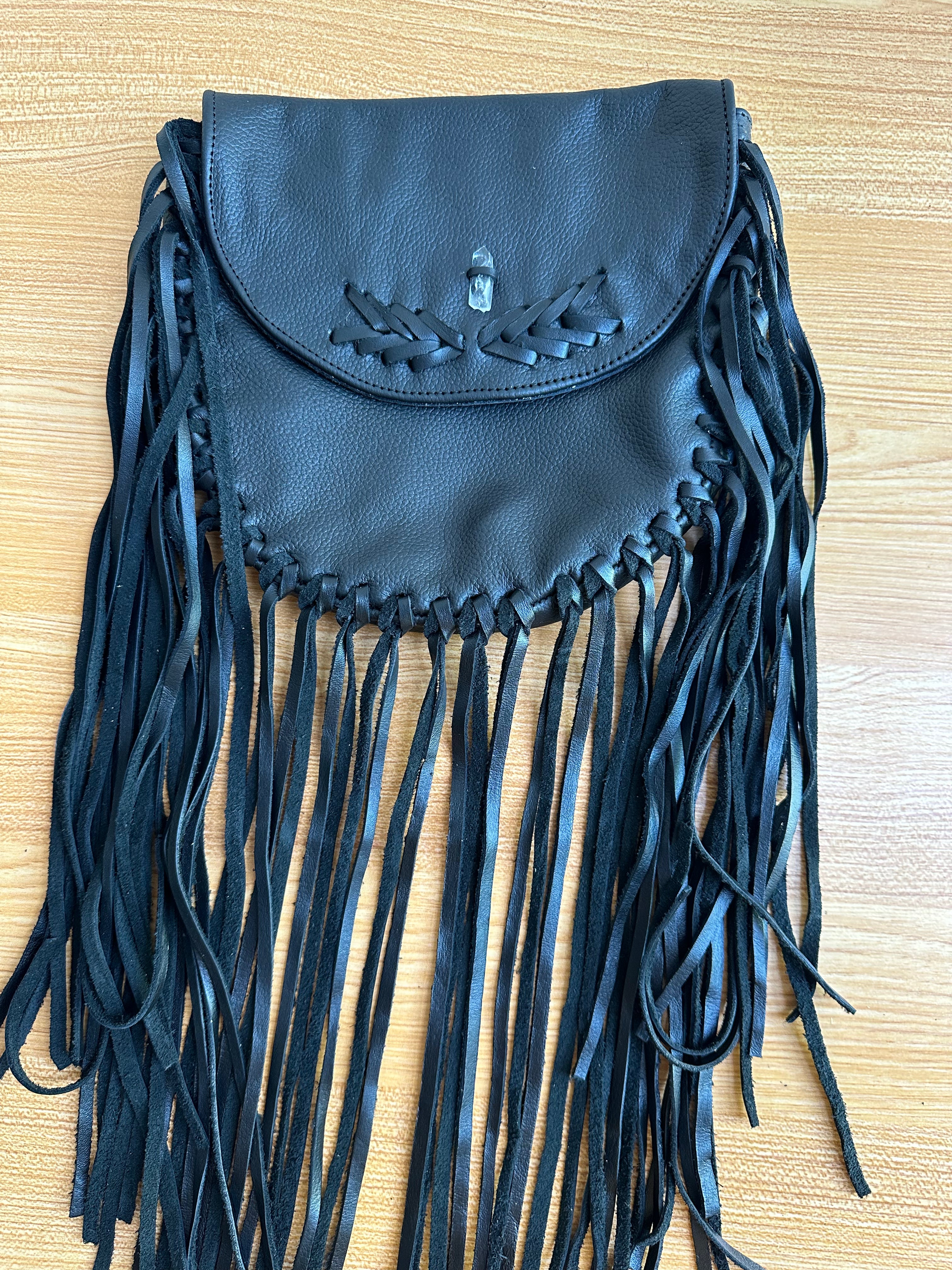 Sirio Bolsa de Cuero con Cuarzo