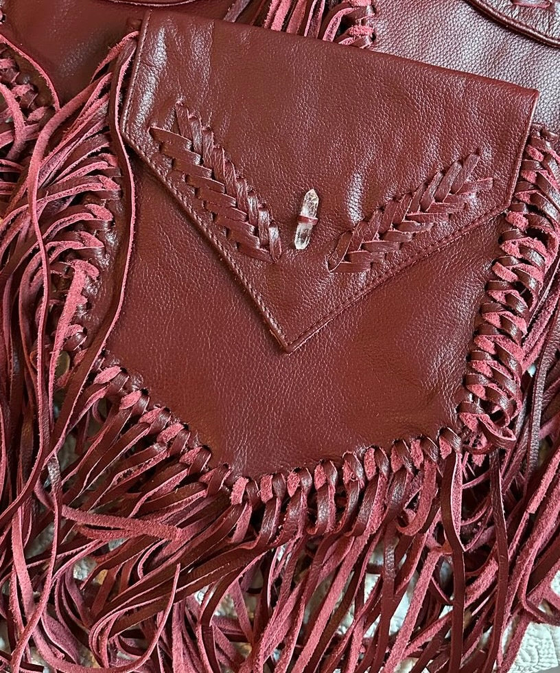 Andrómeda Bolsa de Cuero con flecos