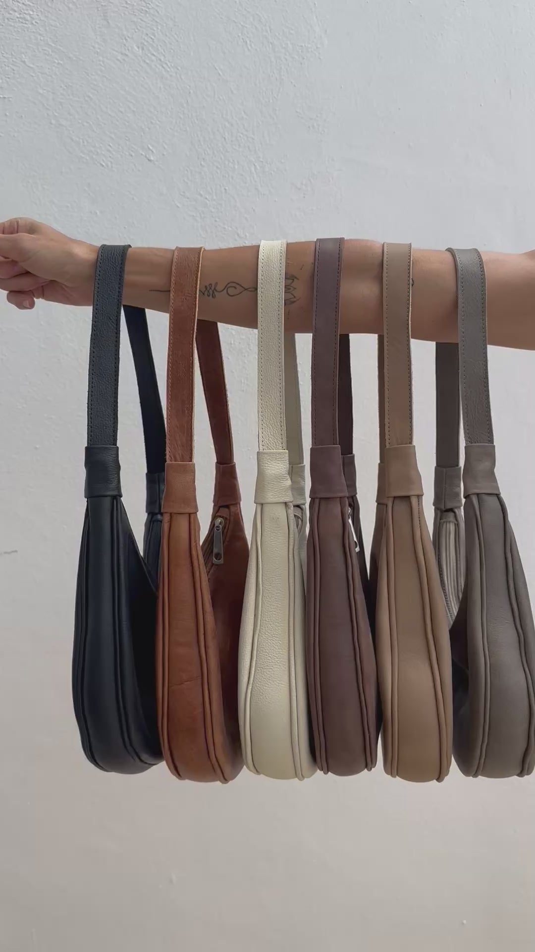 Luna Bolsa de hombro de Cuero